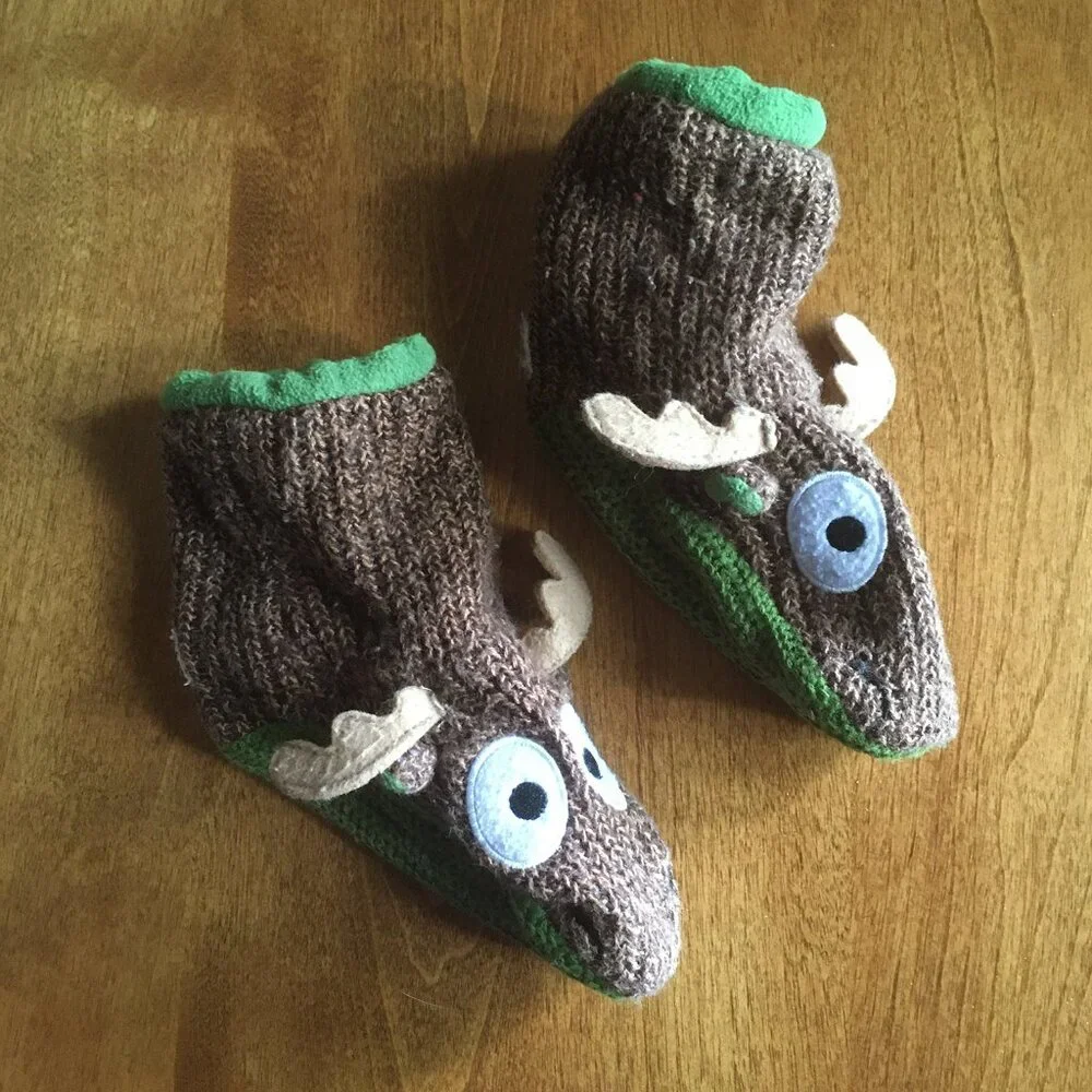 Lazy One toddler moose slippers
